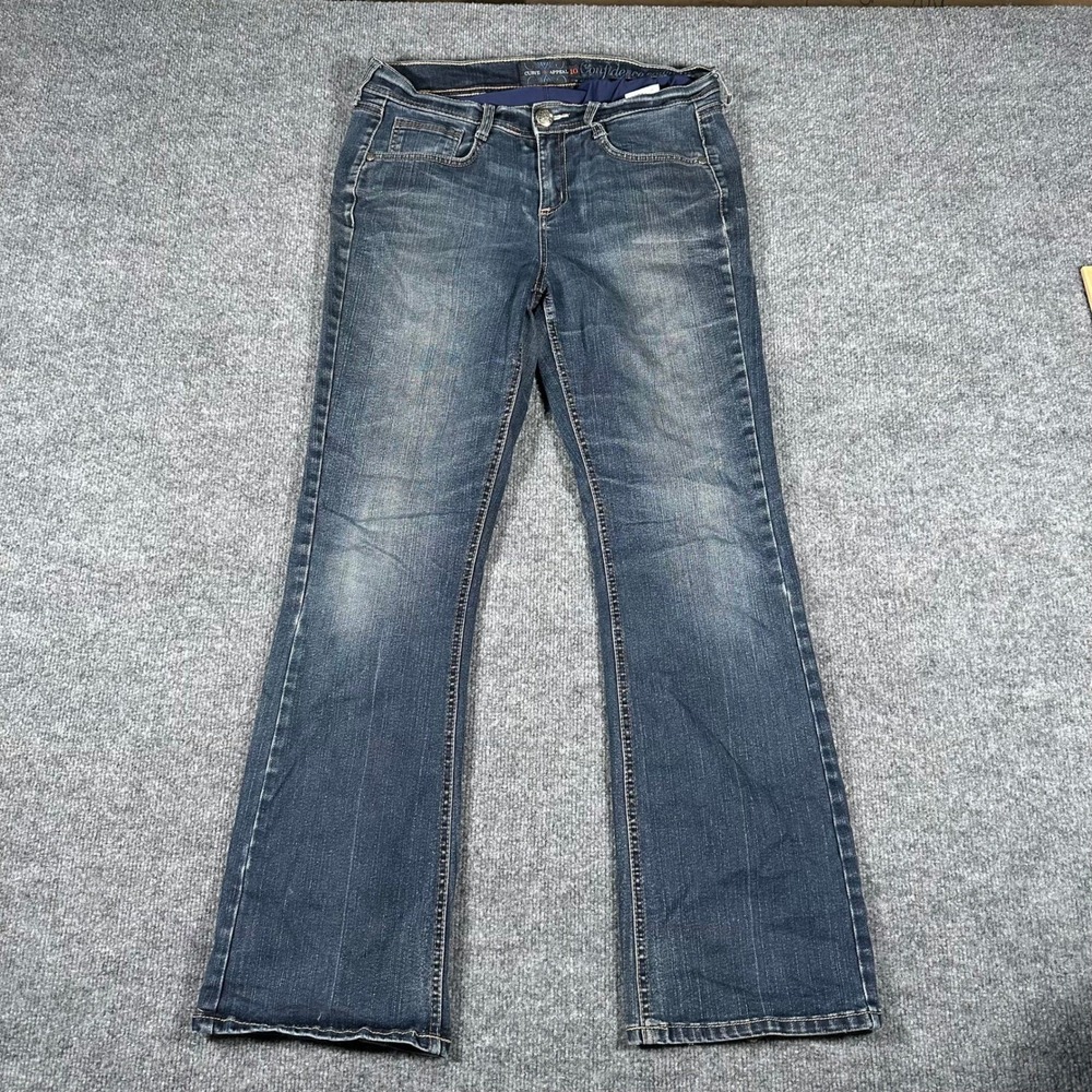 Curve Appeal Jeans Womens Size 10 Blue Bootcut Confidence Dark Wash Stretch
